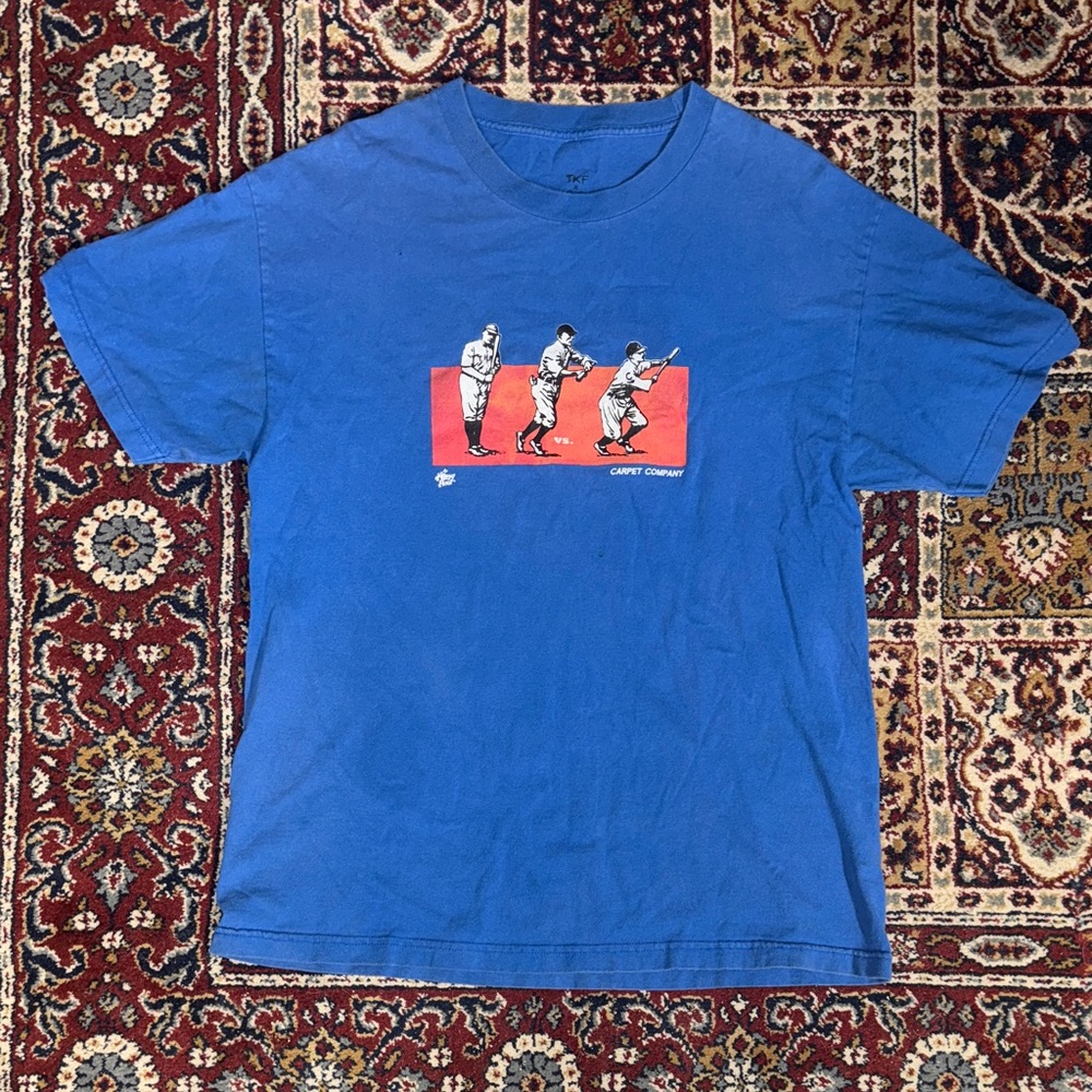 Carpet Company X The Killing Floor collab Blue skateboarding T-shirt